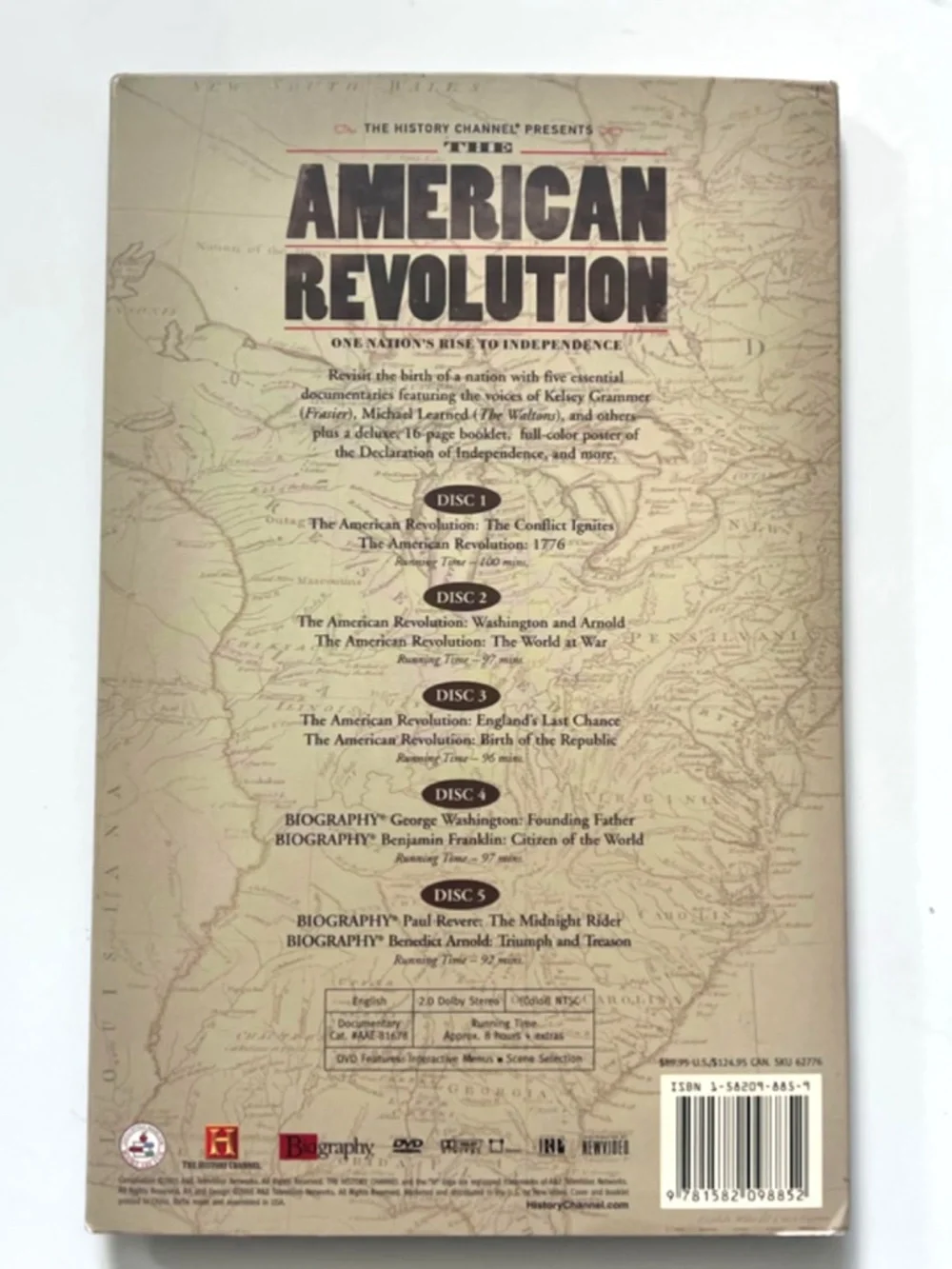 The American Revolution by The History Channel 5 DVD Set w Booklet + Poster 2005